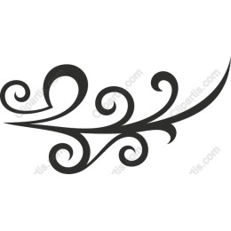Elegant Black Swirl Ornament