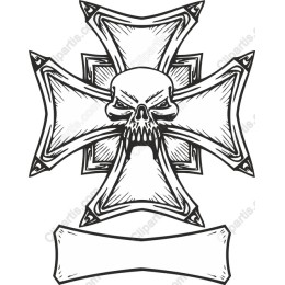 Gothic Skull Cross