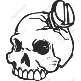 Edgy Skull with Nail