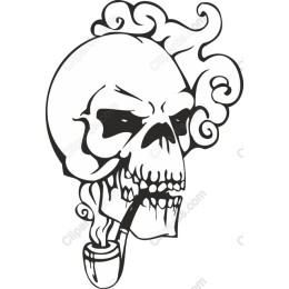 Skull with Pipe