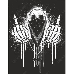 Edgy Skull Bandana