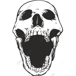 Eerie Open-Mouth Skull