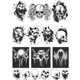 Skull Art Collection - 10 Unique s