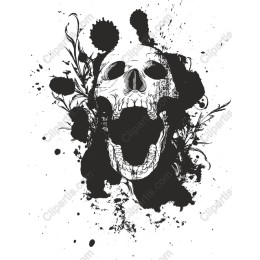 Dark Floral Skull