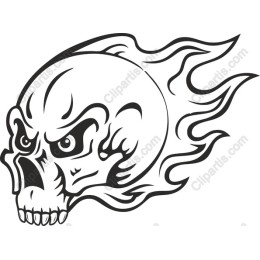 Fierce Skull with Flames
