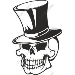 Dapper Skull with Top Hat