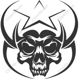 Bold Skull and Star