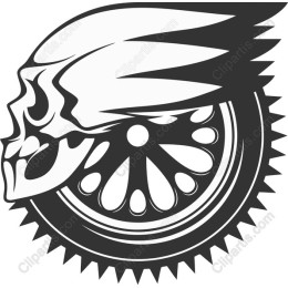 Winged Skull and Gear