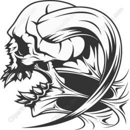 Edgy Stylized Skull