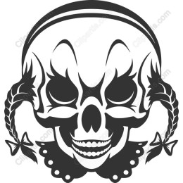 Gothic Girl Skull