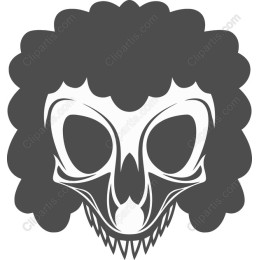 Funky Skull with Afro
