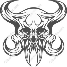 Fierce Horned Skull