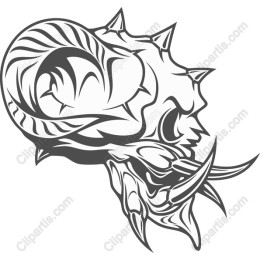 Bold Spiked Skull
