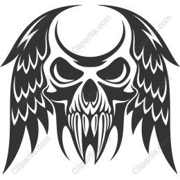 Dark Winged Skull
