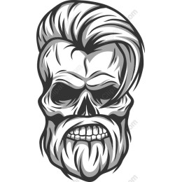 Modern Skull with Beard