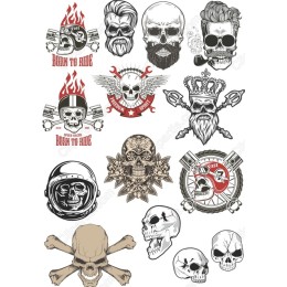 Skull & Rider Clipart Bundle - Edgy s