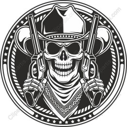 Wild West Cowboy Skull