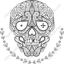 Ornate Floral Skull