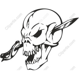 Edgy Skull with Ink Pen
