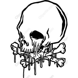 Dripping Skull and Crossbones