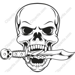 Fierce Skull with Dagger