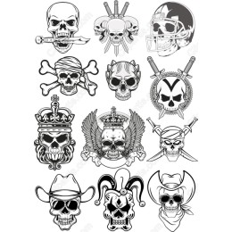 Skull Collection: Edgy Clipart Bundle
