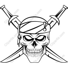 Pirate Skull and Cross Swords
