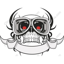 Skull with Glasses