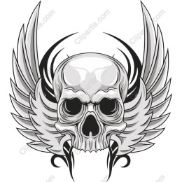 Skull with Wings