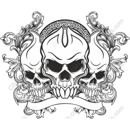 Menacing Skull Trio