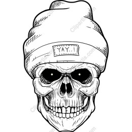 Trendy Skull with Beanie