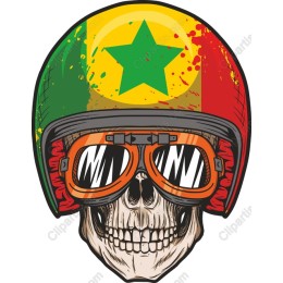 Vibrant Senegalese Skull Helmet