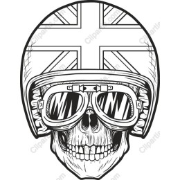 Skull with British Helmet