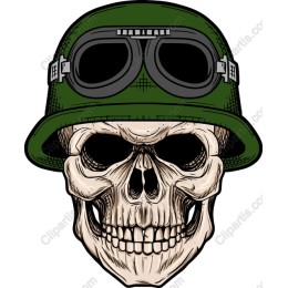 Vintage Soldier Skull