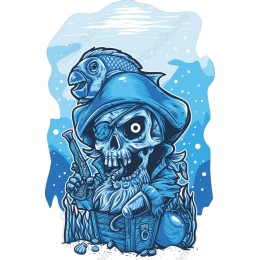 Pirate Skull and Parrot