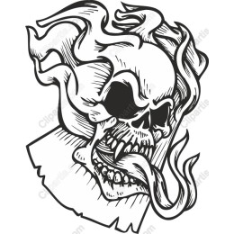 Flaming Skull