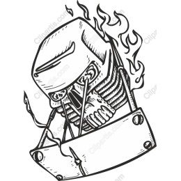 Fiery Skull Motorcycle