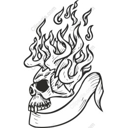 Flaming Skull