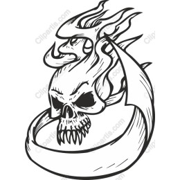 Flaming Skull