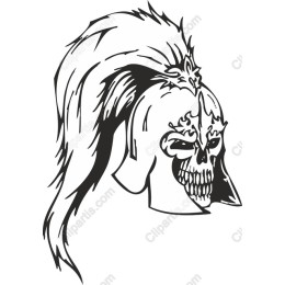 Fierce Spartan Helmet Skull