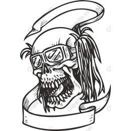 Edgy Skull with Retro Goggles