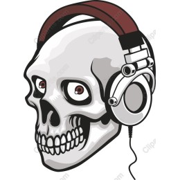 Skull with Headphones