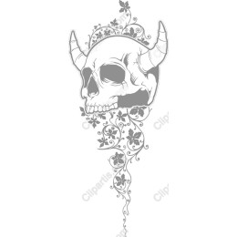 Horned Skull Floral