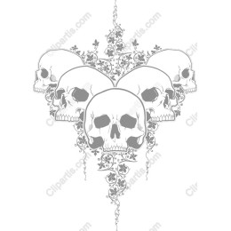 Dark Elegance: Skull Floral