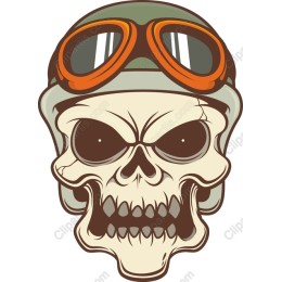 Pilot Skull Vintage Aviator