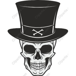 Elegant Skull with Top Hat