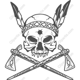 Tribal Skull and Axes