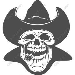 Cowboy Skull with Hat