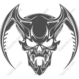 Fierce Bat-Winged Skull