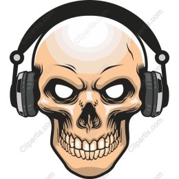 Skull with Headphones